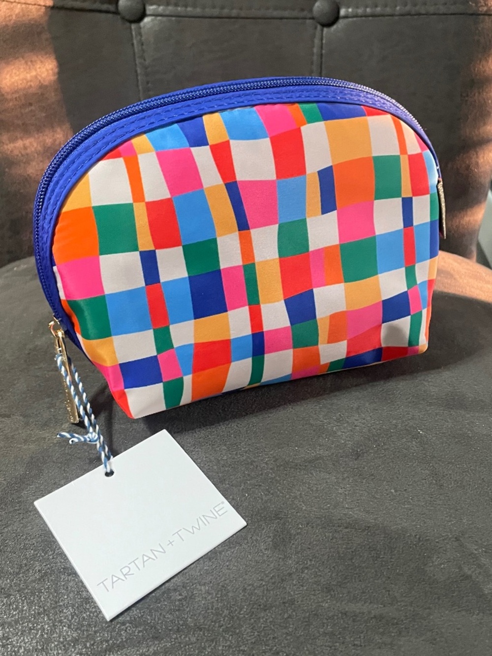 Tartan + Twine Deco Multicolored Geometric Cosmetics Pouch/Clutch